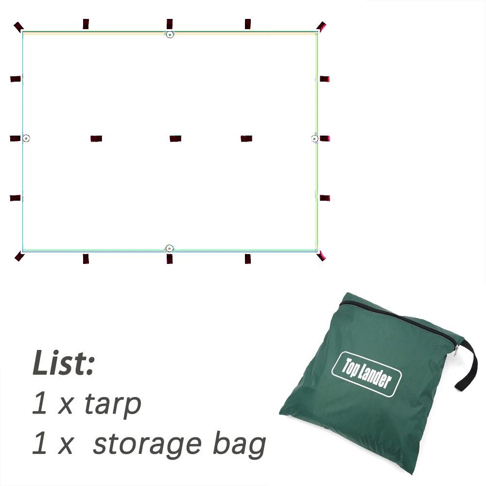 Leve impermeável Tent Tarp, Abrigo de Sobrevivência, Toldo Toldo, Tactical Sun Shelter, Camping ao ar livre, 4x4, 3x4, 3x3, 19 Hang Points - Image 3