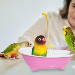 Banheira De Pássaro De Plástico Automático para Casa, Gaiola De Plástico, Bonito, Automático, Banheira, Chuveiro, Suprimentos, Papagaio - Image 2