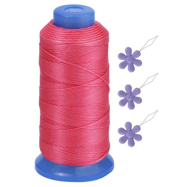 Fio de Couro Encerado para Costura Manual - Kit de Acessórios com Threader para DIY e Fabricação de Jóias, 1200D, 437 Jardas, 3 Peças