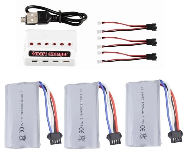 Bateria LiPo 7.4V 3000mAh 25C para Barcos de RC e Peças Sobresselentes UDI e HuanQi