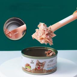 Colheres enlatadas para animais de estimação, Colheres agitando com alças longas, Pá alimentadora, Louça para gatos e cães, Comida úmida para animais de estimação, Acessórios - Image 2