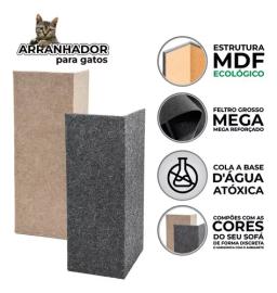 Sofá Protetor de Arranhões Cinza e Cama Box para Gatos, Móveis Higiênicos, Acessórios Cat Love, 2 Unidades - Image 2