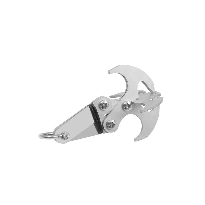 Aço inoxidável Survival Folding Grappling Hook Multifuncional Outdoor Escalada Claw Carabiner Travel Rescue Tool Ferramenta de escalada - Image 1