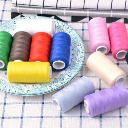 10 pçs kits de linha de costura 200 jardas cada carretel linha de poliéster mão costura linha de bordado para diy artesanato ferramenta máquina de costura - Image 6