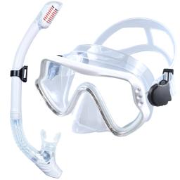 Conjunto de snorkel para adultos, vidro temperado profissional, equipamento de mergulho panorâmico, kit de treinamento de natação - Image 3