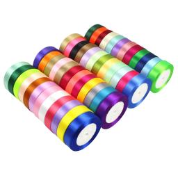 Fita de cetim para embrulhar presentes, preto, branco, bege, rosa, vermelho, azul, verde, roxo, ouro, prata Tape, Natal, Dia das Bruxas, 6-10-12-15-20-25mm - Image 6