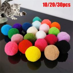 Brinquedos de Treinamento Interativo para Gatos, Gatinhos Criativos, Jogos Mini Pompoms, Bola de Pelúcia Stretch, Cat Supplies, Acessórios, 10 PCs, 20 PCs, 30PCs - Image 1
