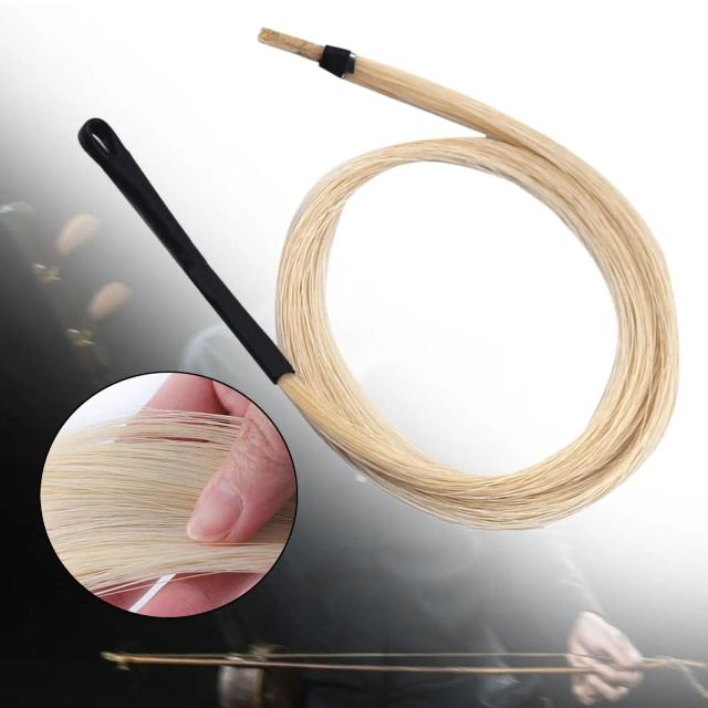Erhu Bow Hair Cru de 31 Polegadas para Instrumentos Musicais - Fácil de Usar