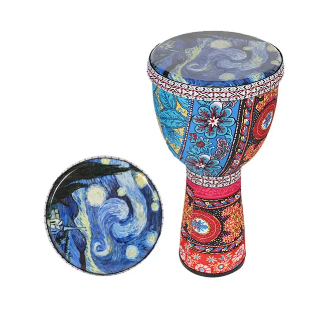 Djembe Africano Colorido para Crianças - Portátil, Divertido e Ideal como Presente de Percussão de 8 Polegadas
