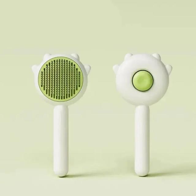 Pente de Massagem Mágica para Gatos e Cachorros com Escova de Agulha - Suprimento Ideal para Cuidados de Limpeza e Grooming