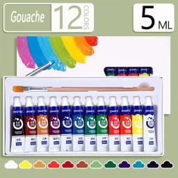 Tubos de tinta aquarela para artista profissional, guache, não tóxico, pigmentos vívidos, arte infantil, estudante, 12, 18, 24, 36 cores - Image 2