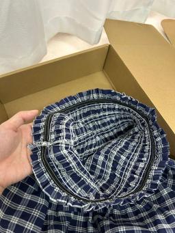 Azul marinho xadrez na altura do joelho saia mulher verão babados cintura elástica a linha curto faldas feminino vintage estilo preppy saias doces y2k - Image 5