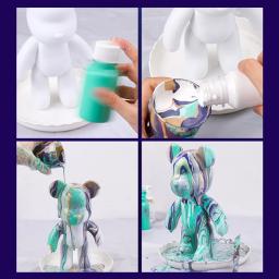 Profissional Tinta Acrílica Pigmento Líquido, Handmade Graffiti, Bearbrick Estátua, Colorir, Arte Suprimentos, DIY, 60ml por Garrafa, 24 Cores - Image 3