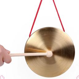 Gongos artesanais de bronze para igreja, instrumentos de percussão, martelo redondo do jogo, chinês, cobre criativo, 10cm - Image 3
