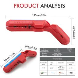 Multi-Function Ajustável Corte Profundidade Fio Strippers, Cable Crimper Alicerces, Ferramenta de crimpagem, Stripping Wire Cutter Tools - Image 1