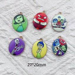 Charme dos desenhos animados para fazer jóias, colar, pulseira, brinco, pingente, acessórios de bricolage, liga, metal, banhado a ouro, 10pcs - Image 4