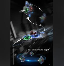 Espuma RC Avião Fighter 2.4G Controle Remoto Dublê Planador 360 °   Aeronave de espuma EPP voadora de voo rolante com brinquedos LED para crianças - Image 6