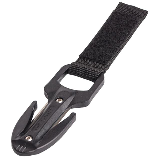 Faca de Mergulho Hand Line Cutter com Lâmina Extra para Esportes Radicais e Caminhadas - Cor Preta