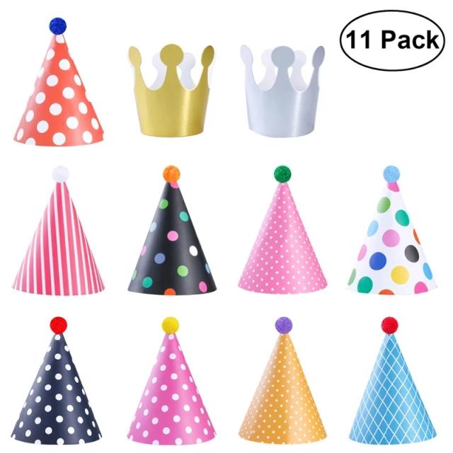 Chapéus de Papel Coloridos para Festas: Decoração para Casamentos, Aniversários e Baby Showers (8 Unidades)