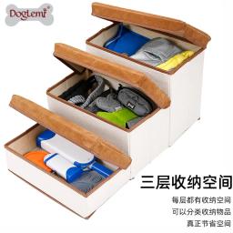 Suprimentos para animais de estimação, escadas para cães, armazenamento dobrável, gatos, cães, escadas, cama de esponja de três camadas, sofá passos - Image 2