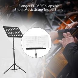 Flanger-dobrável partitura partitura tripé stand titular, suporte de liga de alumínio, saco resistente à água para violino, piano, guitarra - Image 1