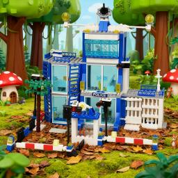 Blocos de montagem do departamento de polícia de alta dificuldade, carro, brinquedos educativos diy para crianças, pequenas partículas, ferramentas de aprendizagem criativas - Image 5