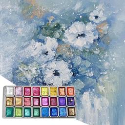 Aquarela Paint Palette para Artistas Profissionais, Pearlescent Painting Kit, Ground Crafts, Art Kits - Image 4