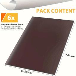 Conjunto de Folhas Magnéticas, Ímãs Flexíveis, Apoio Adesivo Superior, Cut & Personalizar Folha Ímã, Uma Foto Magnética - Image 5