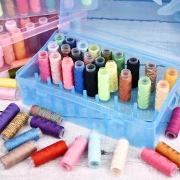 Caixa De Linhas De Costura Transparente, Estojo De Armazenamento De Bobinas, Carretel De Agulha, Organizador, Household, DIY, Acessórios De Costura, 24 Grades, 42 Eixos - Image 2
