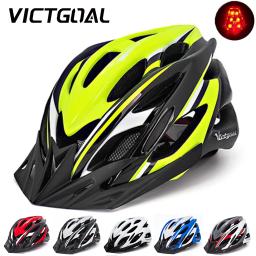 VICTGOAL Capacete de bicicleta Homens Ultralight Taillight LED Tailling com sol Visor MTB Road Bike Helmet Ciclismo Motocicleta Scooter Elétrico Safty Helmet - Image 1