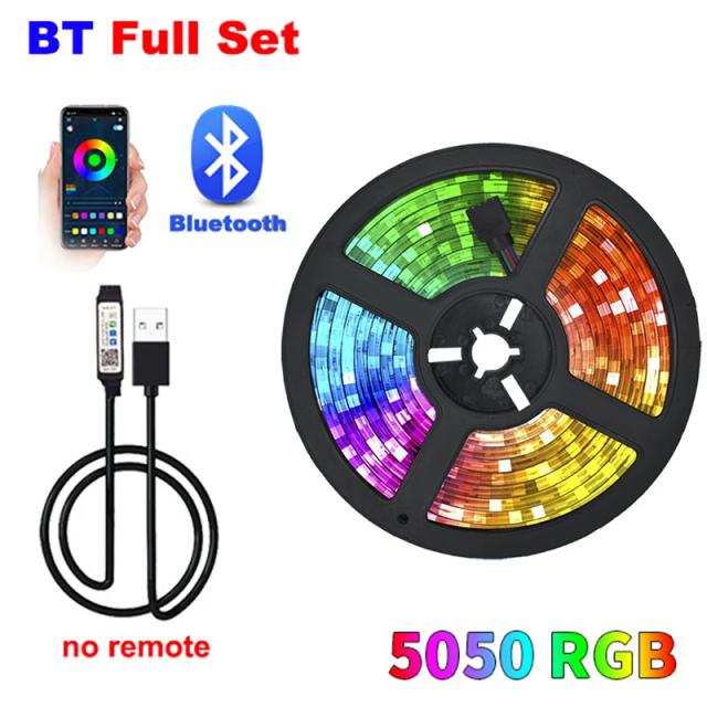 Fita LED Decorativa com Controle APP e Bluetooth para Quarto - Romance e Conforto com Iluminação Personalizada de 1-20m