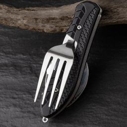 Utensílios de acampamento de aço inoxidável, 3-em 1, talheres dobráveis ao ar livre, colher, garfo, faca, conjunto de combinação, piquenique, viagens, portátil, Multitool - Image 3