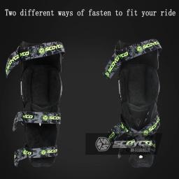 SCOYCO Motocicleta K12 PP PC Shell Kneepad Protector, Equipamento Masculino, Engrenagens de Proteção, Livremente Motocross Corrida Moto Gear - Image 5