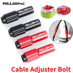 2 unidades/pacote risco 4mm mountain road bicicleta inline cabo ajustador adaptador parafuso de ajuste desviador mudança cabo freio - Image 5