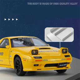 Mazda RX7 Alloy Sports Car Model, Diecast Metal Toy, Racing Car Vehicle Model, Simulação de som e luz Collection, Kids Gift, 1:24 - Image 3