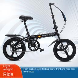 Bicicleta dobrável 14/16 Polegada estudante bicicleta ultraleve pequeno pedal bicicleta de estrada velocidade variável presentes para adolescentes, iniciantes - Image 6