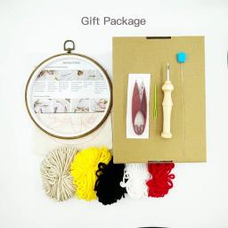 Punch Needle Embroidery Kit para Iniciantes e Crianças, Padrão Simples, Bordados DIY, Pinturas Decorativas de Lã, Decoração de Casa - Image 5