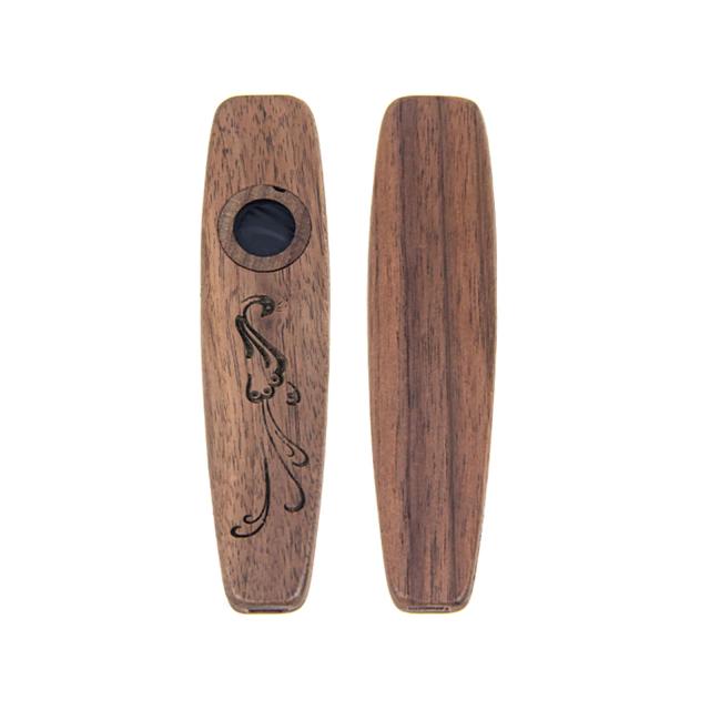Kazoo de Madeira Kit Completo com Diafragmas e Cordão para Músicos