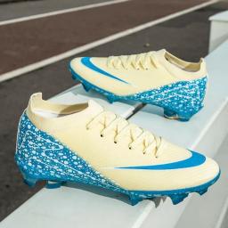 Sapatos masculinos originais de futsal, botas de campo antiderrapantes, chuteiras de futebol, tênis de treinamento de tornozelo FG e TF, novos - Image 5