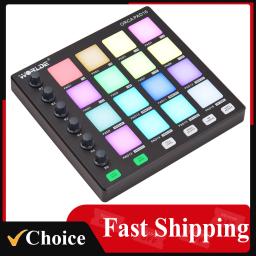 MIDI Controller Beat Maker Machine, 6 botões Assignable, Note Repeat, botões de nível completo, Mini Controller Pad, USB para produção musical - Image 1