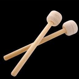 Tambor Varas com Madeira Handle, Felt Marretas Baquetas, Percussão Instrument Acessórios, 1 Par - Image 3