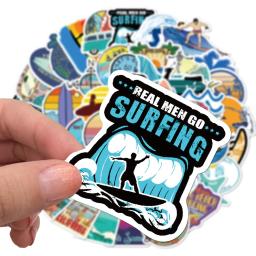 10/30/50 pçs verão surf adesivos praia surf adesivo à prova dwaterproof água diy prancha bagagem carro bicicleta garrafa de água decalque adesivo - Image 4