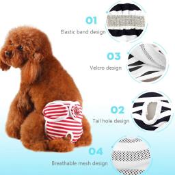 Lavável Algodão Pet Fralda, Calça De Cão Reutilizável, Cuecas Fisiológicas, Suprimentos De Limpeza De Animais - Image 6