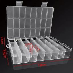 Compartimento De Plástico Caixa De Armazenamento, Talão E Parafuso Recipiente, Estojo De Armazenamento Em Casa, Organizador De Exibição, Jóias E Brinco Caixa, 24 Grades - Image 6