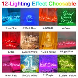 Sinal de néon LED para festa, Luzes LED para bar, Pub, Parede, Casamento, Aniversário, Decoração estética, Decoração do quarto, Sinais de néon, USB Power - Image 5