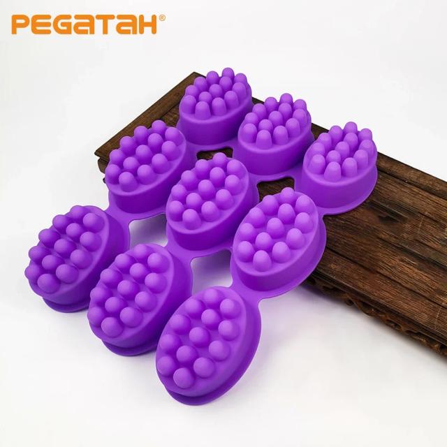 Molde de Silicone Oval para Sabão Artesanal, Massagem e Chocolates Terapêuticos