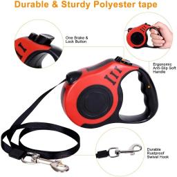 Durable Nylon Dog Leash, Cat Lead Extensão, Automático, Retrátil, Cachorro, Caminhada, Corrida, Roleta para Cães, Produtos Pet, 5m - Image 3