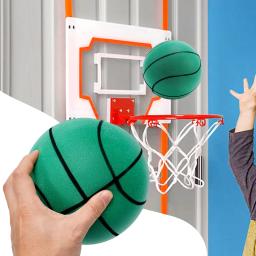 Espuma silenciosa de basquete para crianças, bola de esportes indoor, brinquedos mudos ao ar livre, salto silencioso, bebê, 21 cm, 18cm, 1pc - Image 5