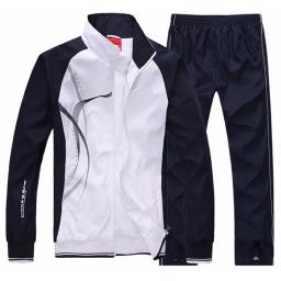 Fato de treino casual masculino, corrida, corrida, esportes atléticos, fitness, jaqueta, moletom, basquete, futebol, faixa ternos, 2 peças - Image 5
