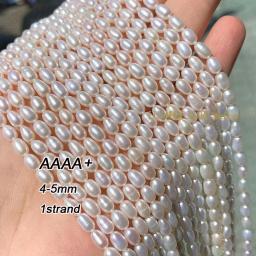 Fine Freshwater Pearls para Fazer Jóias, 100% Natural, AAAA, Forma do Arroz, Spacer Beads, DIY Pulseira, Brincos Acessórios, Loose - Image 2